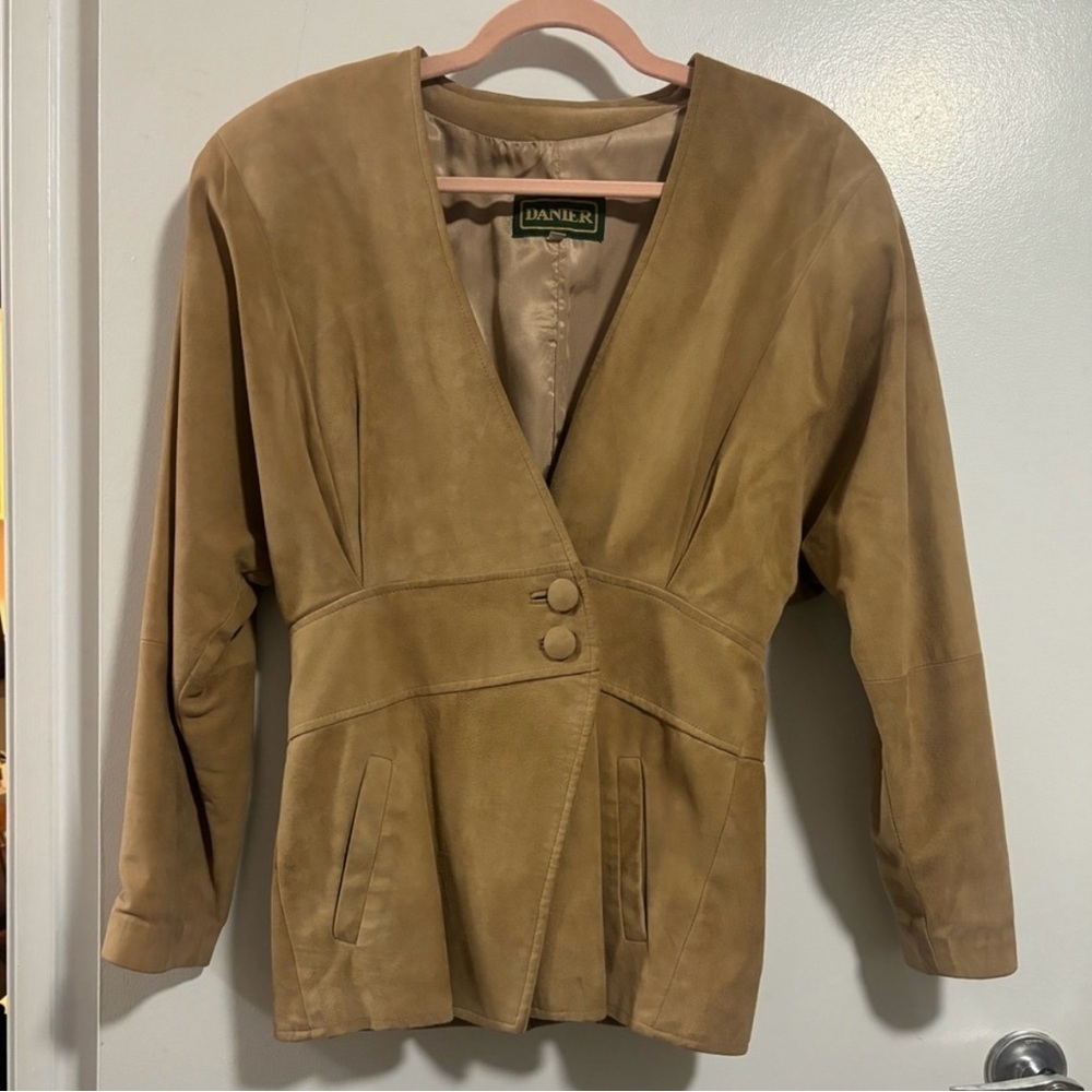 Danier Taupe Suede Blazer Jacket